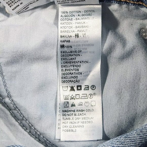 Levi's Levi Strauss & Co Jean Skirt 30 (US 6) Button Front Denim Y2k Western - Picture 8 of 12